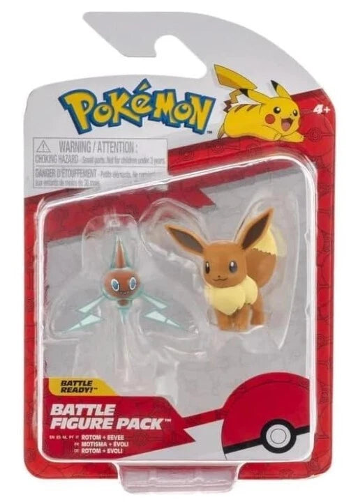 Pokemon Officially Licensed Toys Battle Figure Pack - Rotom & Eevee