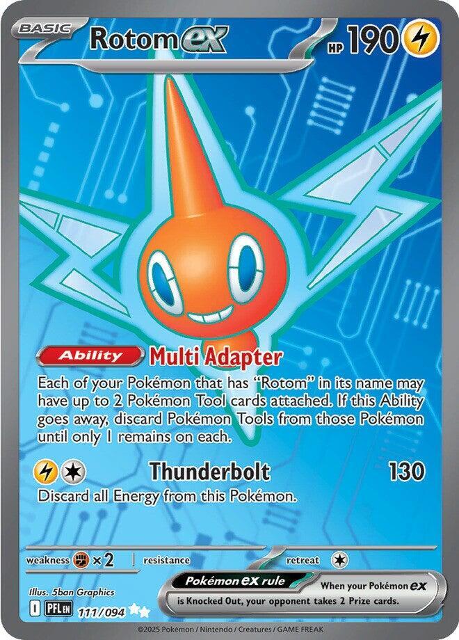 Rotom ex - 111/094 Phantasmal Flames Full Art Pokemon - NM/MINT