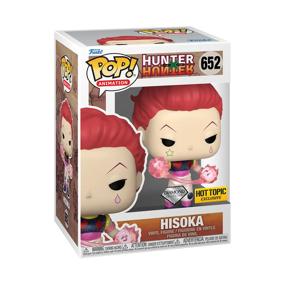 Funko POP - Hunter X Hunter Vinyl Figure - Hisoka 652 (Hot Topic Diamond Exclusive)