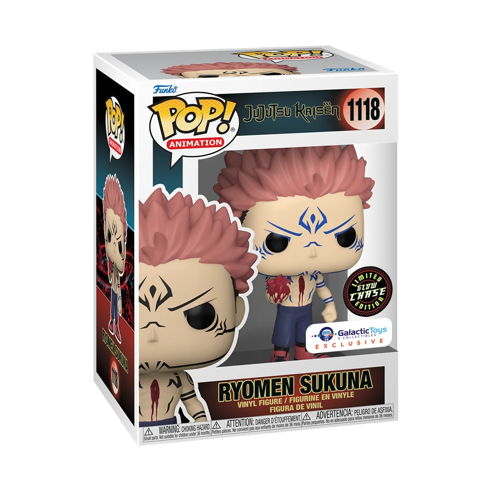 Funko Pop - Jujutsu Kaisen Vinyl Figure - Ryomen Sukuna 1118 Galatic Toys Exclusive Chase