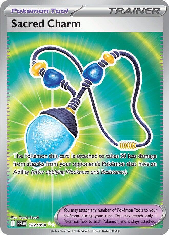 Sacred Charm - 122/094 Phantasmal Flames Full Art Trainer - NM/MINT