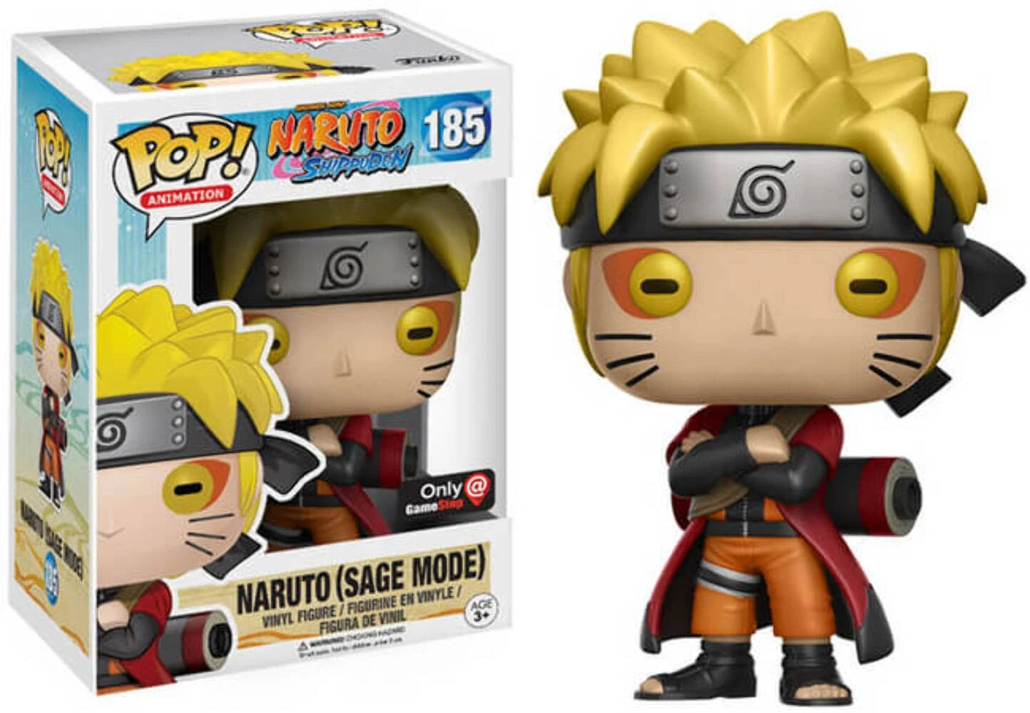 Funko Pop - Naruto Shippuden Vinyl Figure - Naruto (Sage Mode) 185 Gamestop Exc.