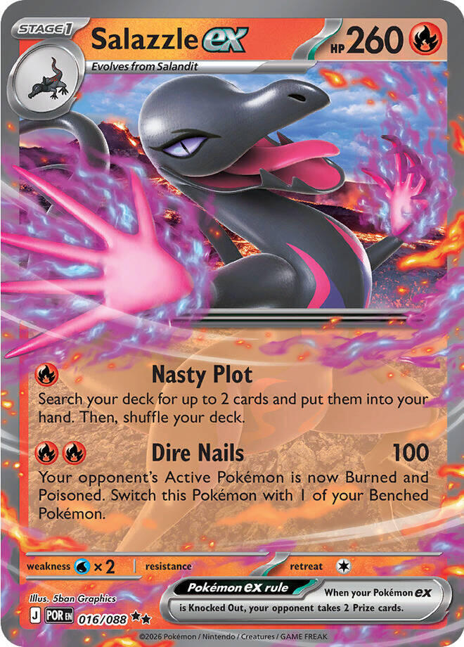 Salazzle ex - 016/088 Perfect Order Double Rare Pokemon - NM/MINT