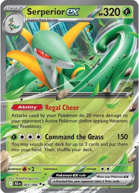 Serperior ex - 003/086 Black Bolt Double Rare Pokemon - NM/MINT