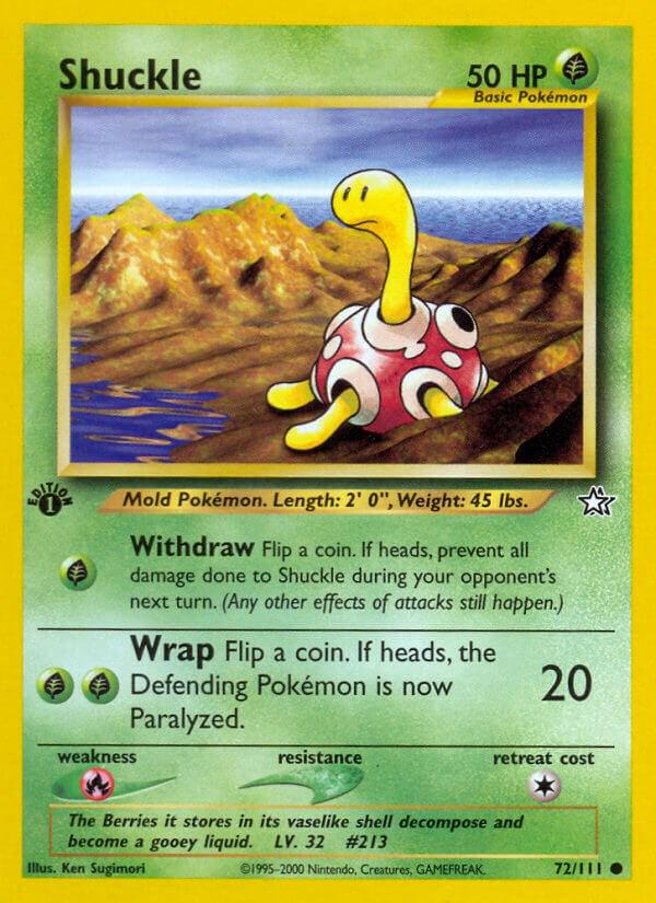 Shuckle - 72/111 Neo Genesis 1st Edition Common Pokemon - NM