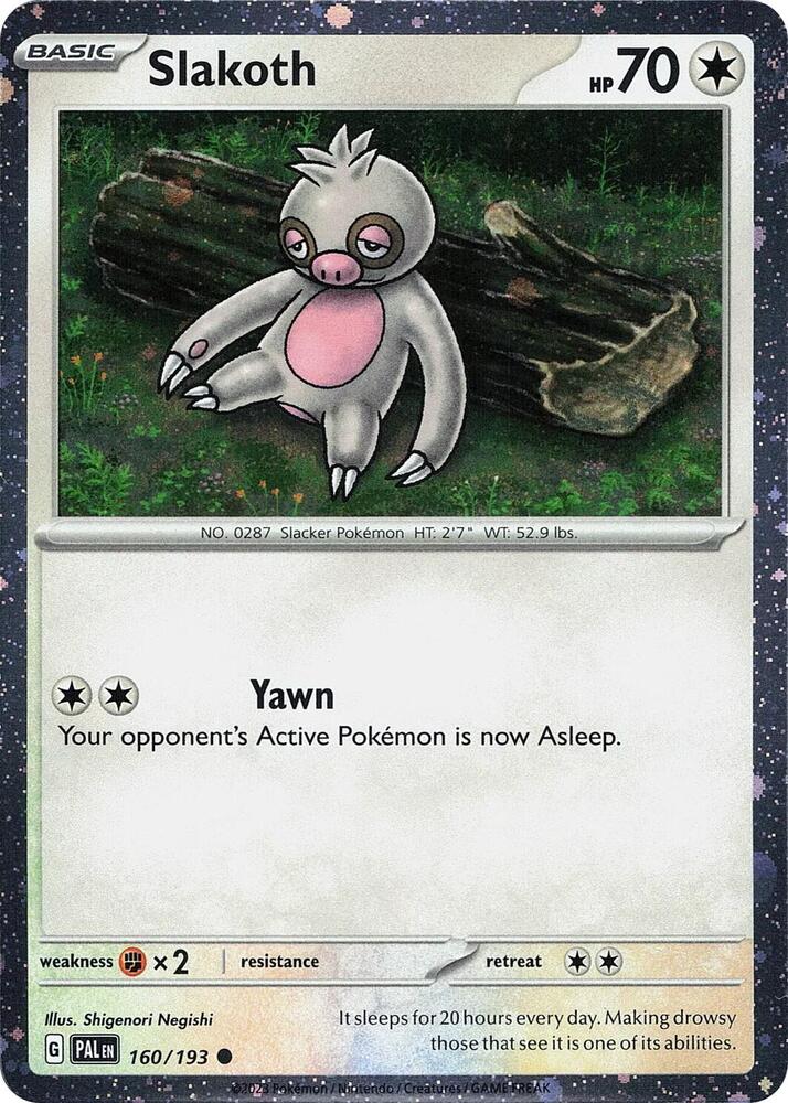 Slakoth - 160/193 Cosmos Holo PROMO Pokemon - NM/MINT