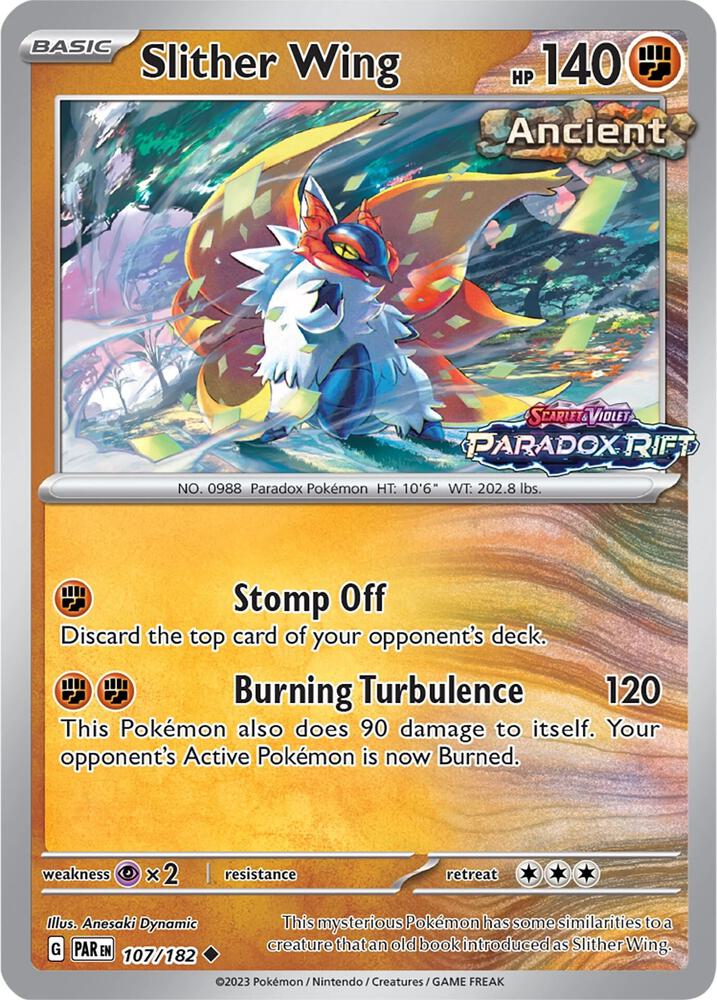 Slither Wing - 107/182 Paradox Rift Stamped PROMO Pokemon - NM/MINT