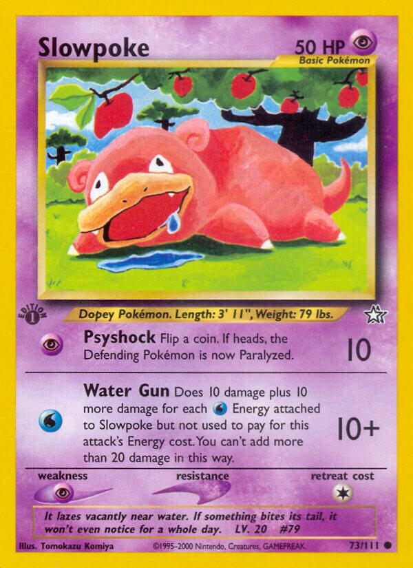 Slowpoke - 73/111 Neo Genesis 1st Edition Common Pokemon - NM