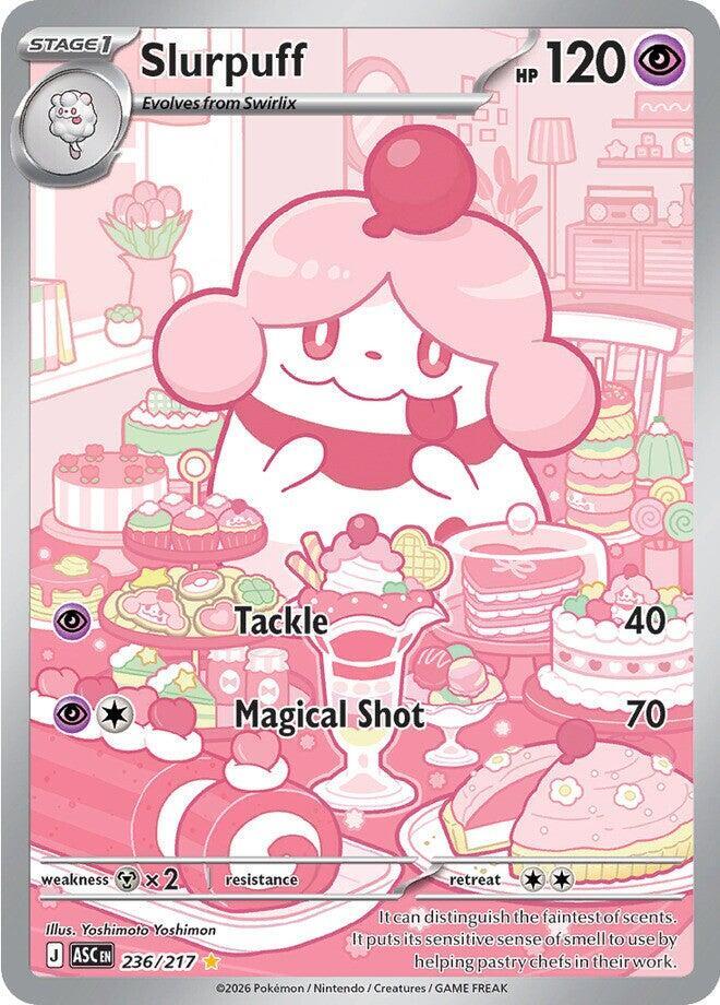 Slurpuff - 236/217 Ascended Heroes Illustration Rare Pokemon - NM/MINT
