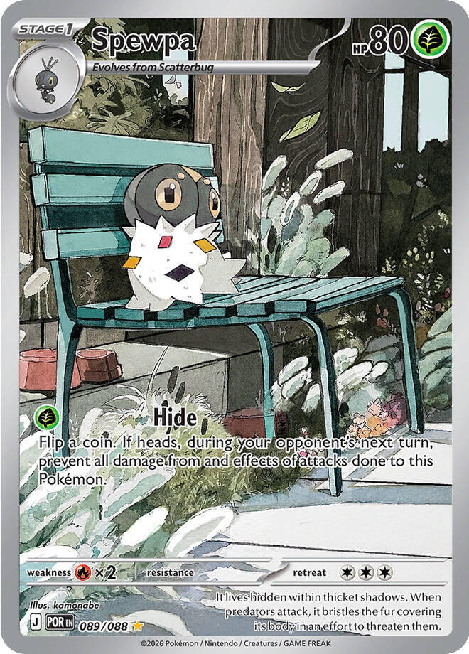 Spewpa - 089/088 Perfect Order Illustration Rare Pokemon - NM/MINT
