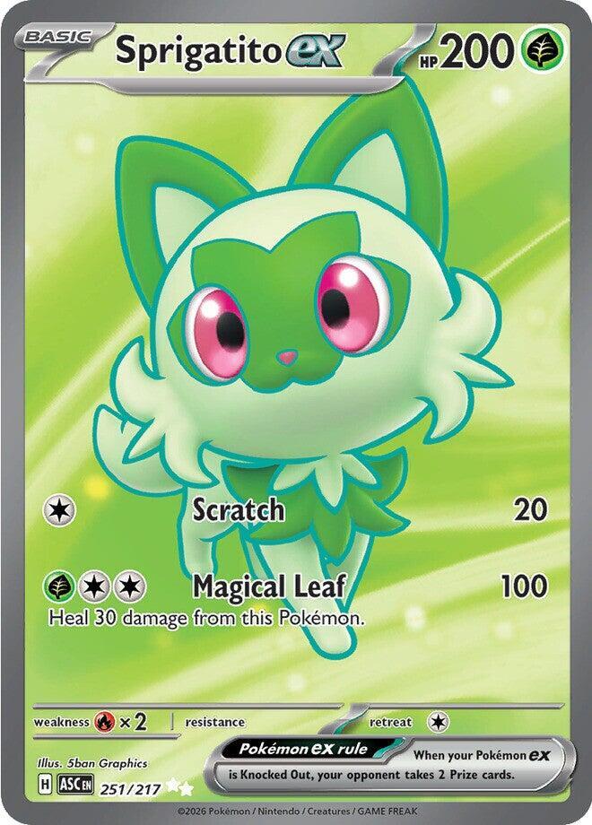 Sprigatito ex - 251/217 Ascended Heroes Full Art Pokemon - NM/MINT