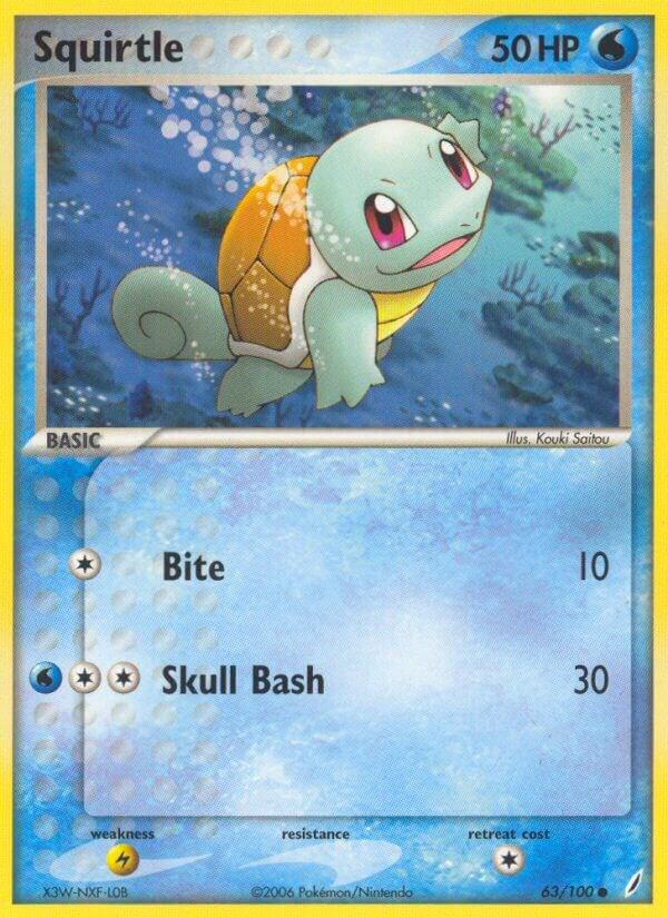 Squirtle - 63/100 Crystal Guardians Pokemon - NM