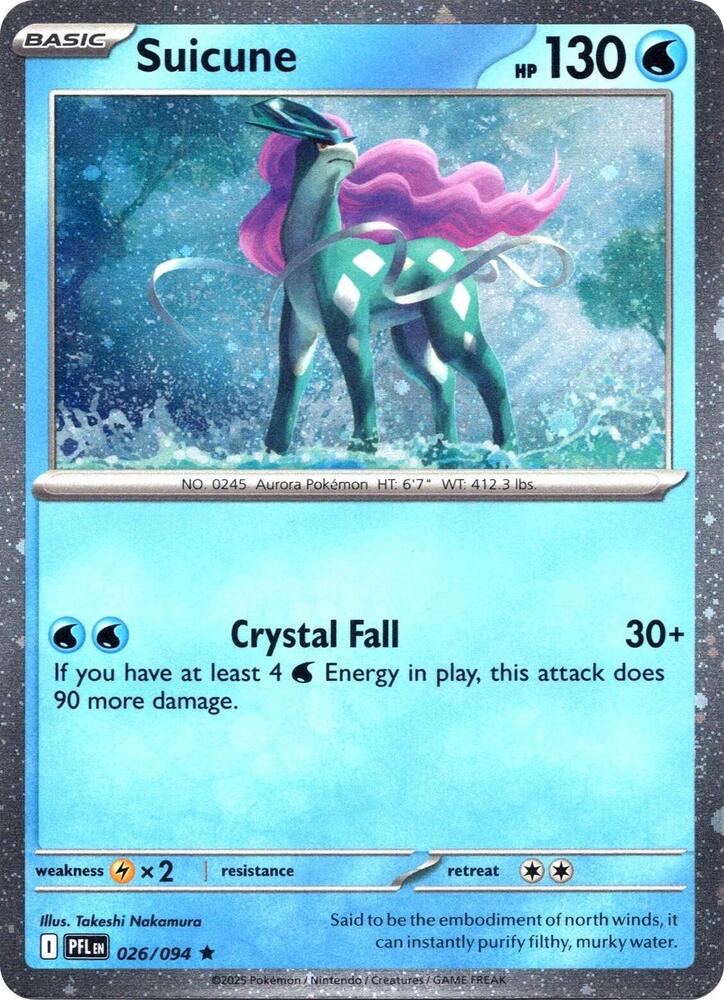 Suicune - 026/094 Cosmos Holo PROMO (Non-Gamestop) Pokemon - NM/MINT