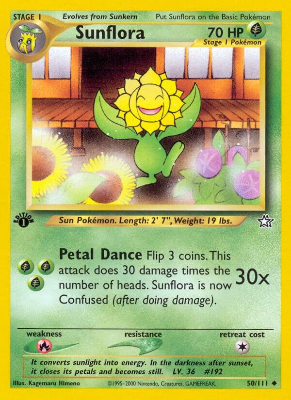 Sunflora - 50/111 Neo Genesis 1st Edition Uncommon Pokemon - NM