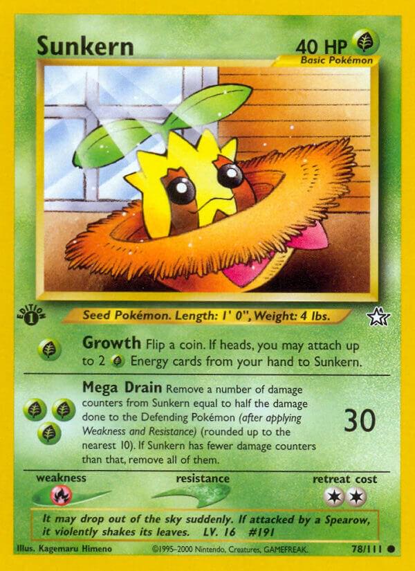 Sunkern - 78/111 Neo Genesis 1st Edition Common Pokemon - NM