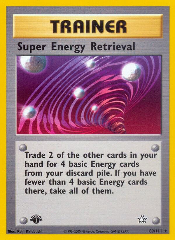 Super Energy Retrieval - 89/111 Neo Genesis 1st Edition Trainer - NM