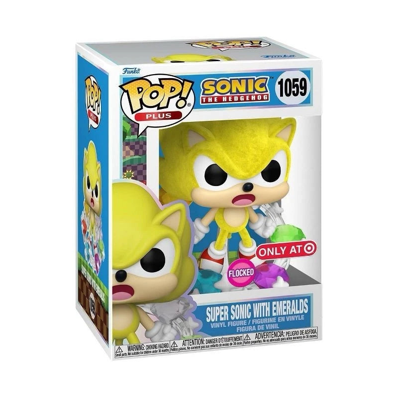 Funko Pop - Sonic The Hedgehog Vinyl Figure -Super Sonic W/ Emeralds 1059 Flcoked Target Exc.