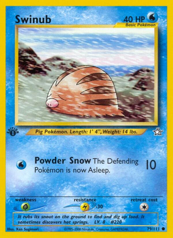 Swinub - 79/111 Neo Genesis 1st Edition Common Pokemon - NM