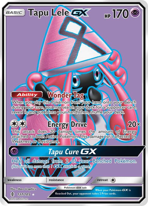Tapu Lele GX - 137/145 Guardians Rising Full Art Pokemon - NM/MINT