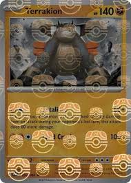 Terrakion - 054/086 White Flare Master Ball Holo Pokemon - NM/MINT