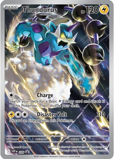 Thundurus - SVP209 Black Star Promo Pokemon - NM/MINT