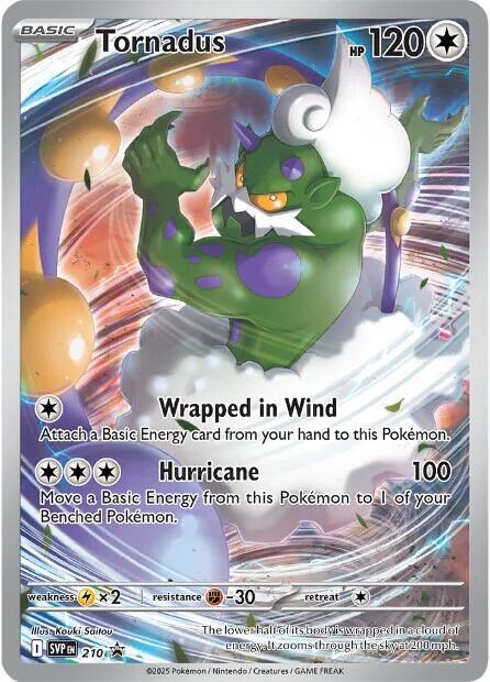 Tornadus - SVP210 Black Star Promo Pokemon - NM/MINT