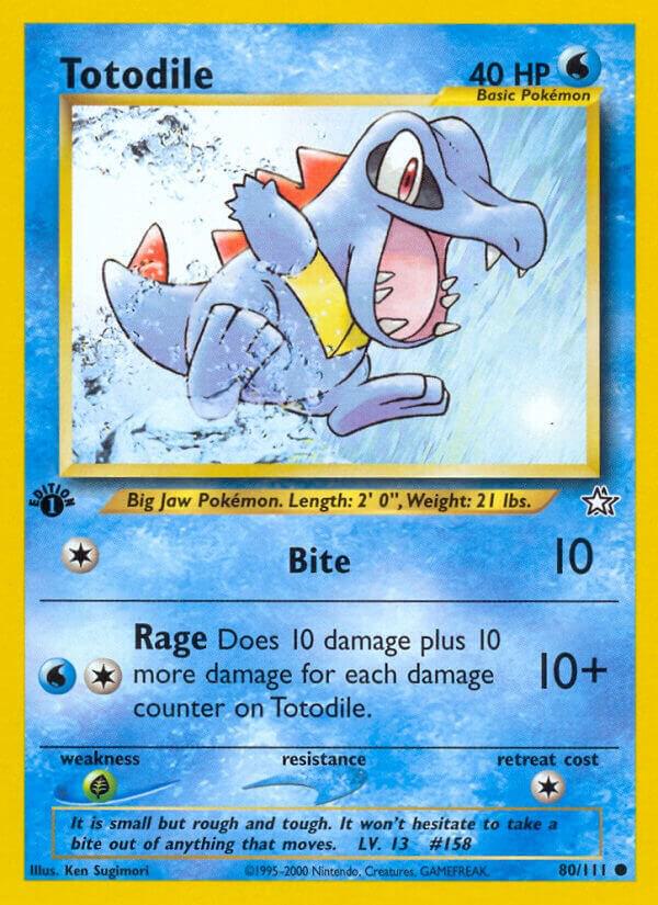 Totodile - 80/111 Neo Genesis 1st Edition Pokemon - NM