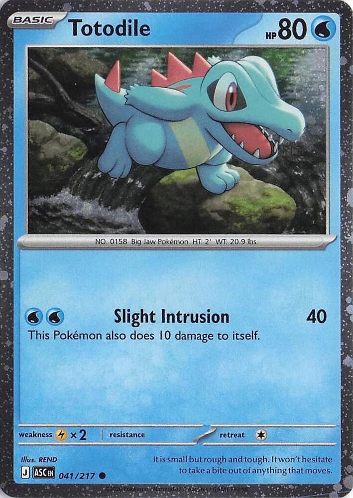 Totodile - 041/217 Cosmos Holo PROMO Pokemon - NM/MINT