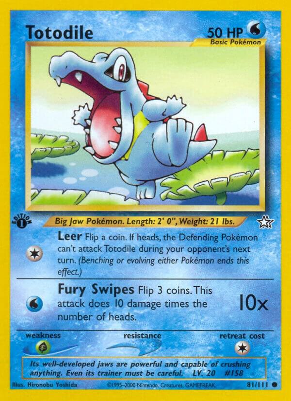 Totodile - 81/111 Neo Genesis 1st Edition Pokemon - NM