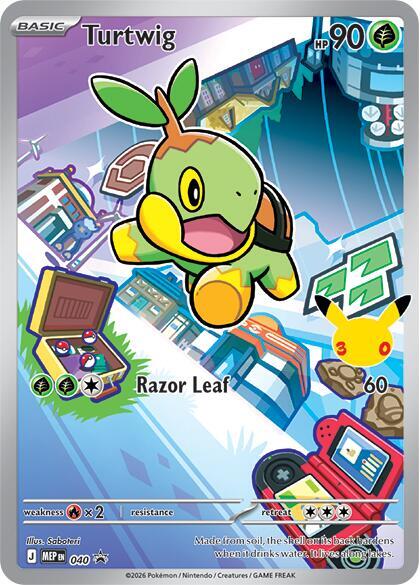 Turtwig - MEP040 First Partner Illustration Promo Pokemon - NM/MINT