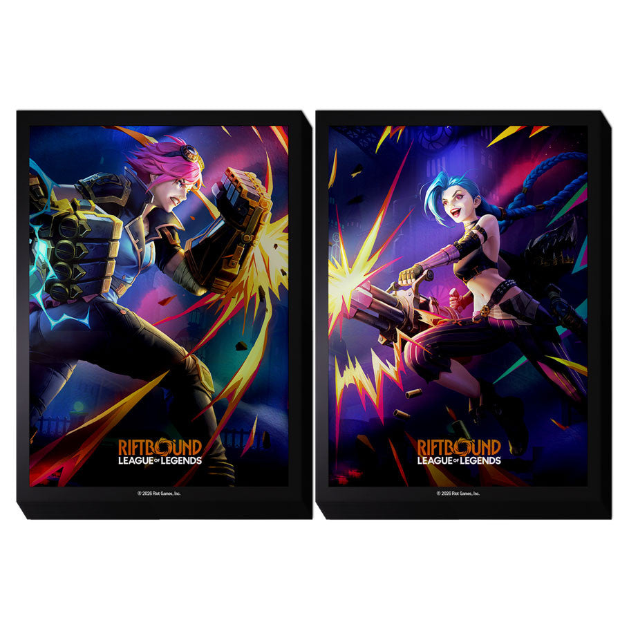 Riftbound: Vendetta League of Legends Card Sleeves - VI Vs Jinx (100)