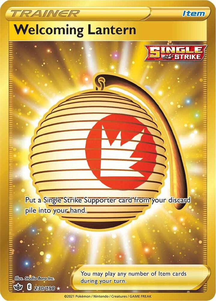 Welcoming Lantern - 230/198 Chilling Reign Gold Trainer - NM/MINT