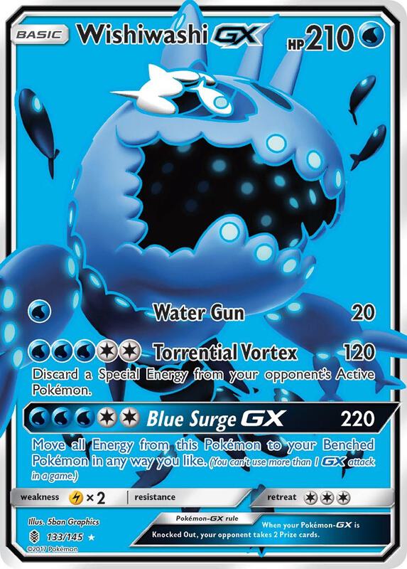 Wishiwashi GX - 133/145 Guardians Rising Full Art Pokemon - NM/MINT