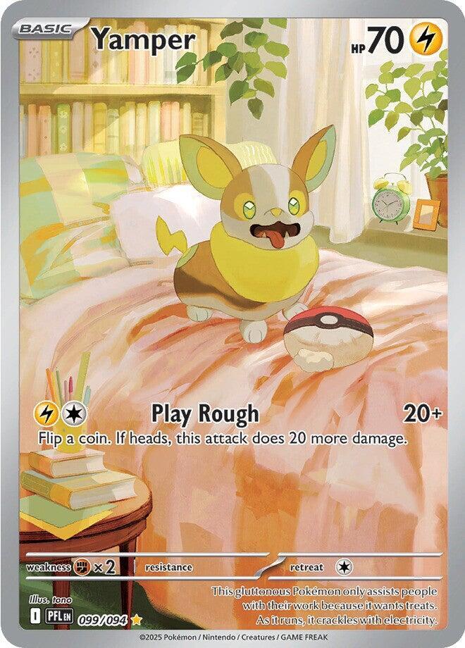 Yamper - 099/094 Phantasmal Flames Illustration Rare Pokemon - NM/MINT