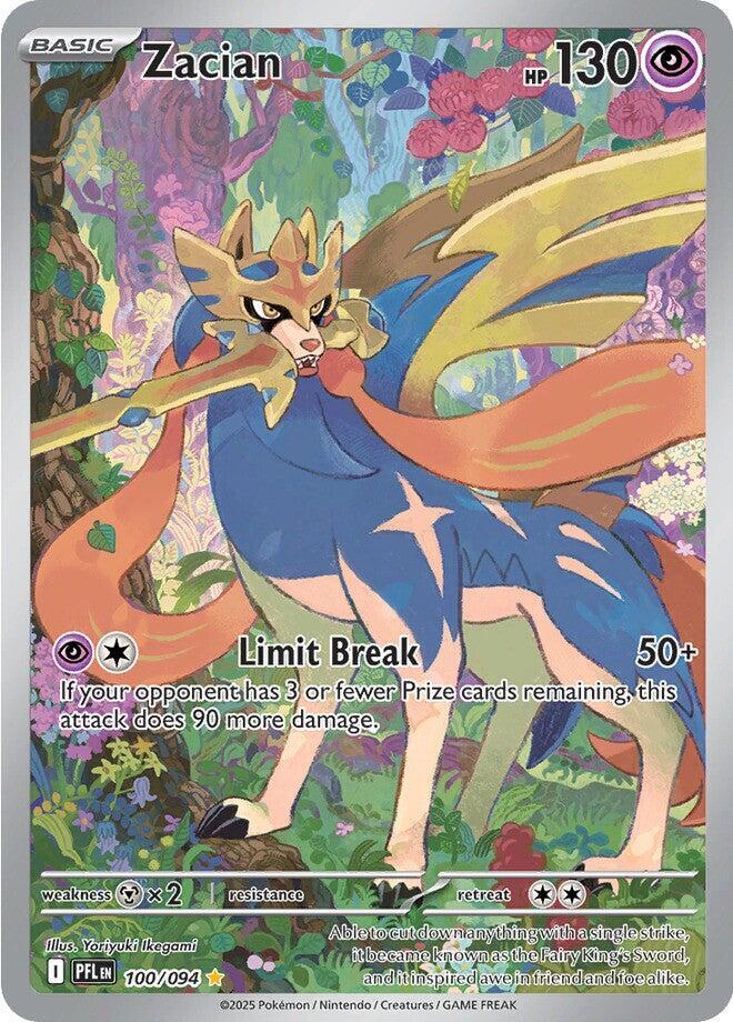 Zacian - 100/094 Phantasmal Flames Illustration Rare Pokemon - NM/MINT