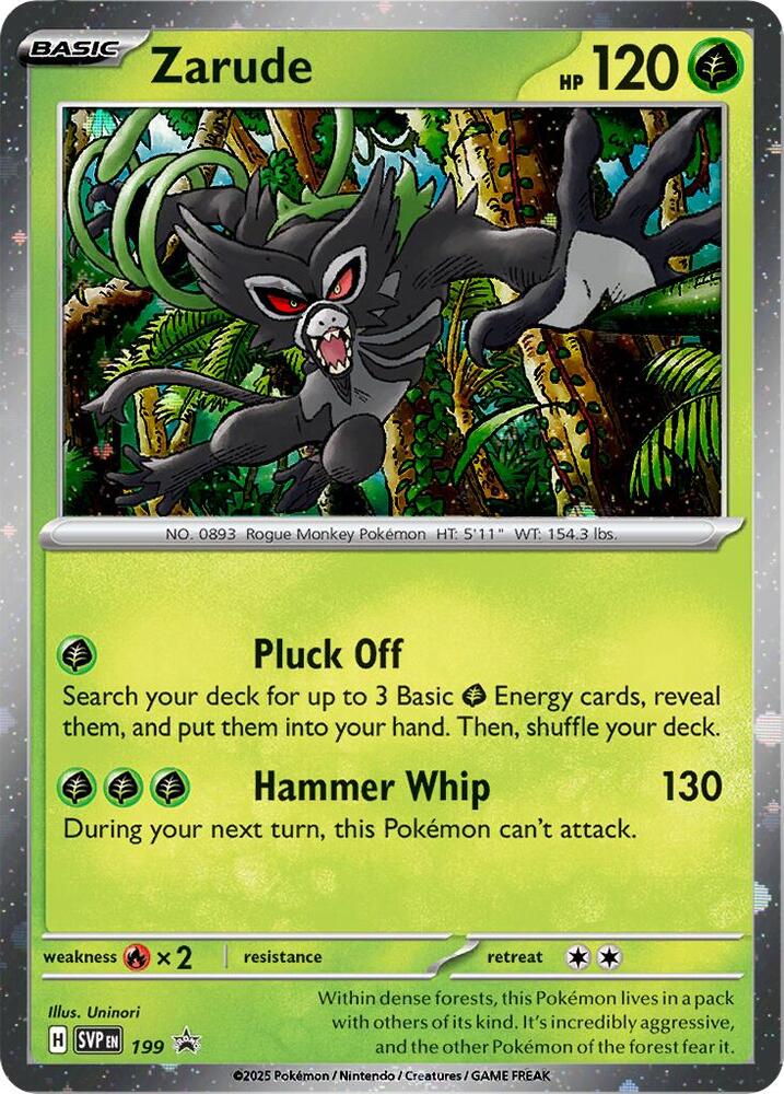 Zarude - SVP 199 Black Star Promo Holo Pokemon - NM/MINT
