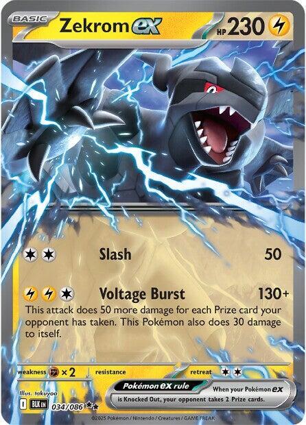 Zekrom ex - 034/086 Black Bolt Double Rare Pokemon - NM/MINT