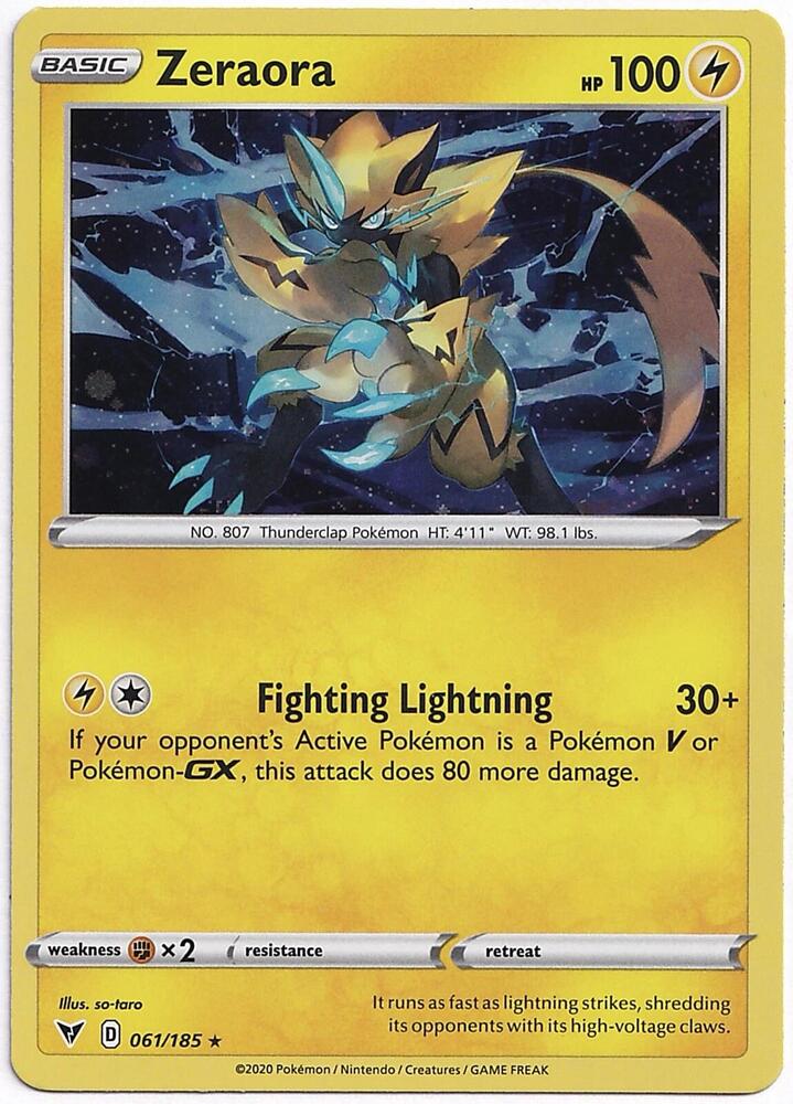 Zeraora - 061/185 Cosmos Holo PROMO Pokemon - NM/MINT