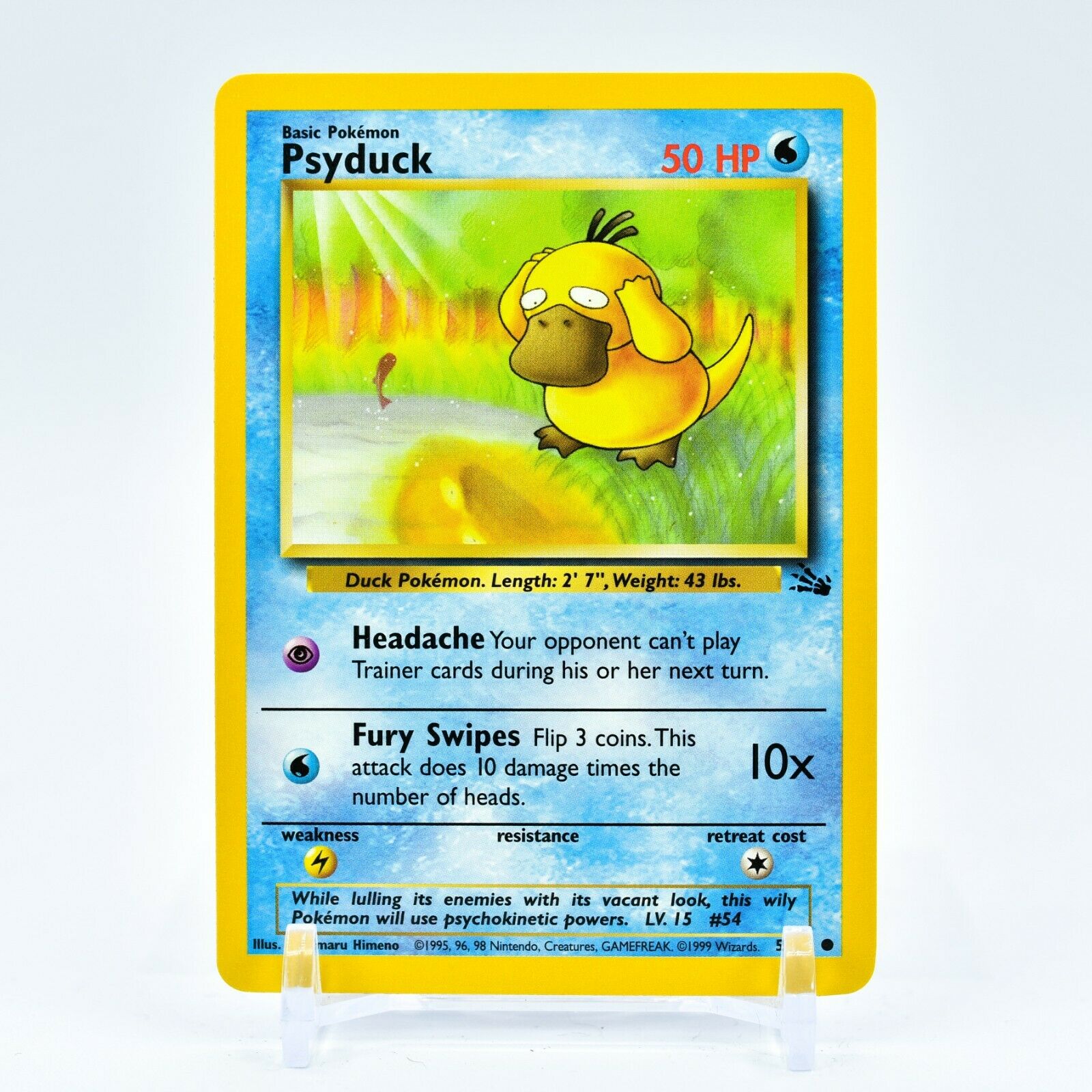 Psyduck - 53/62 Fossil Unlimited Common Pokemon - NM