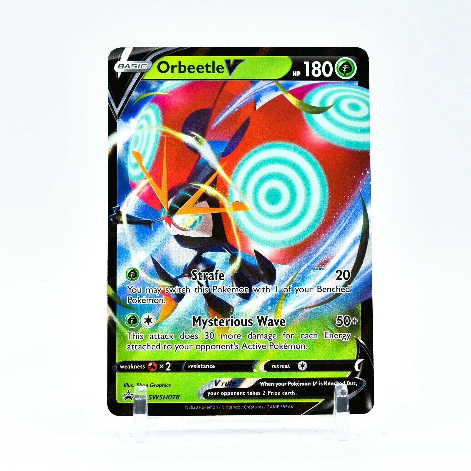 Orbeetle V - SWSH078 Black Star Promo Ultra Rare Pokemon - NM/MINT