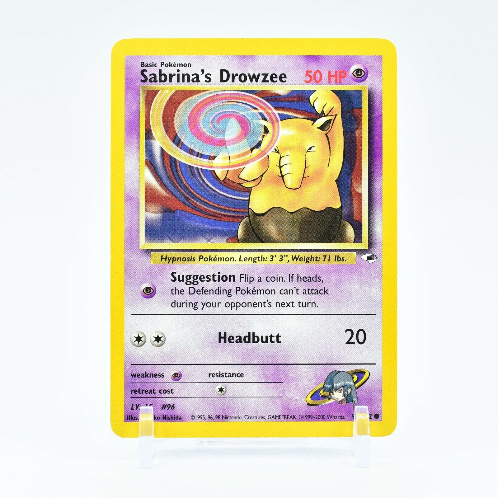 Sabrina's Drowzee - 92/132 Gym Heroes Unlimited Common Pokemon - NM