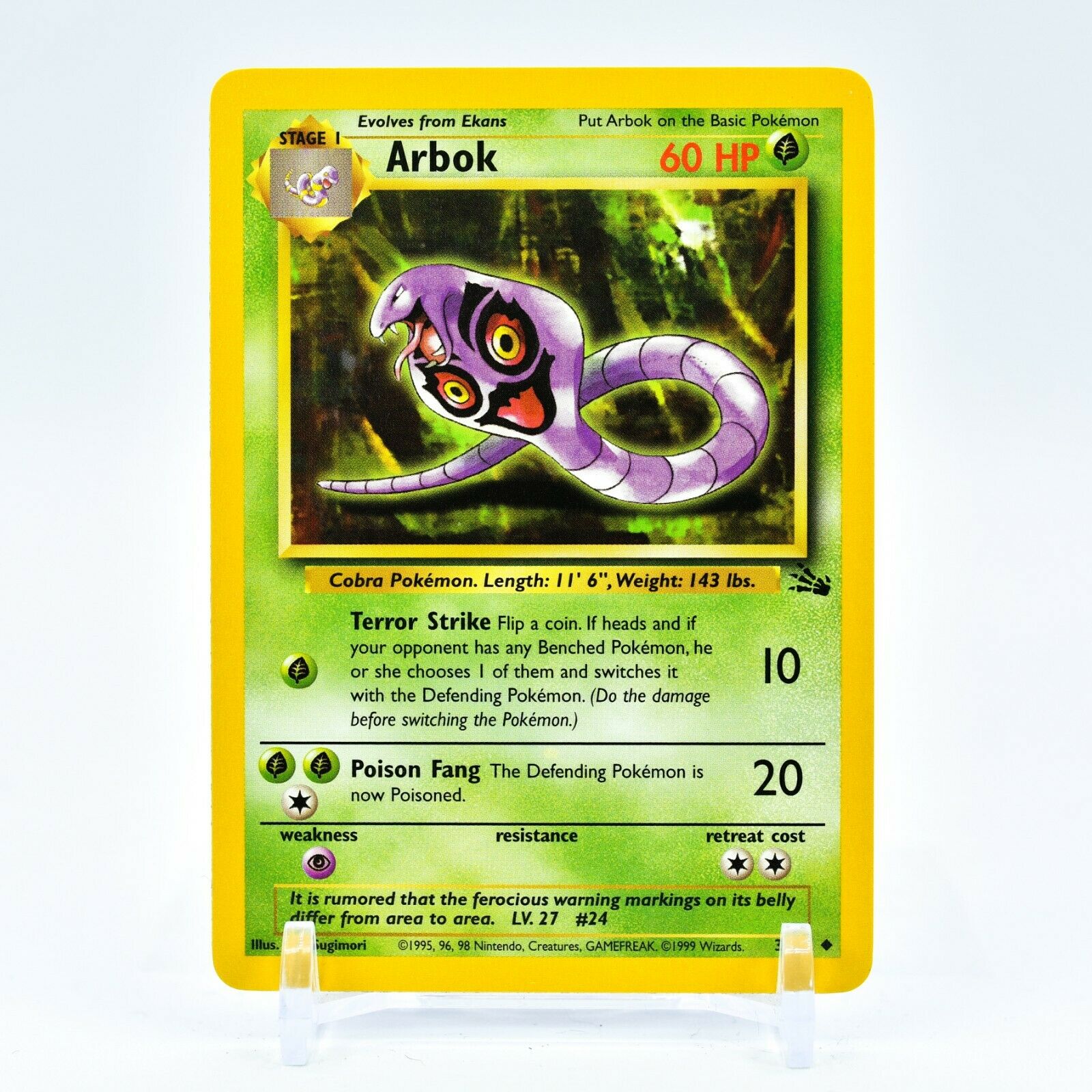 Arbok - 31/62 Fossil Unlimited Uncommon Pokemon - NM