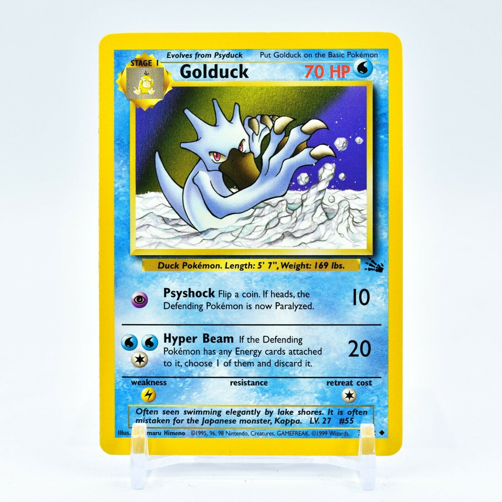 Golduck - 35/62 Fossil Unlimited Uncommon Pokemon - NM