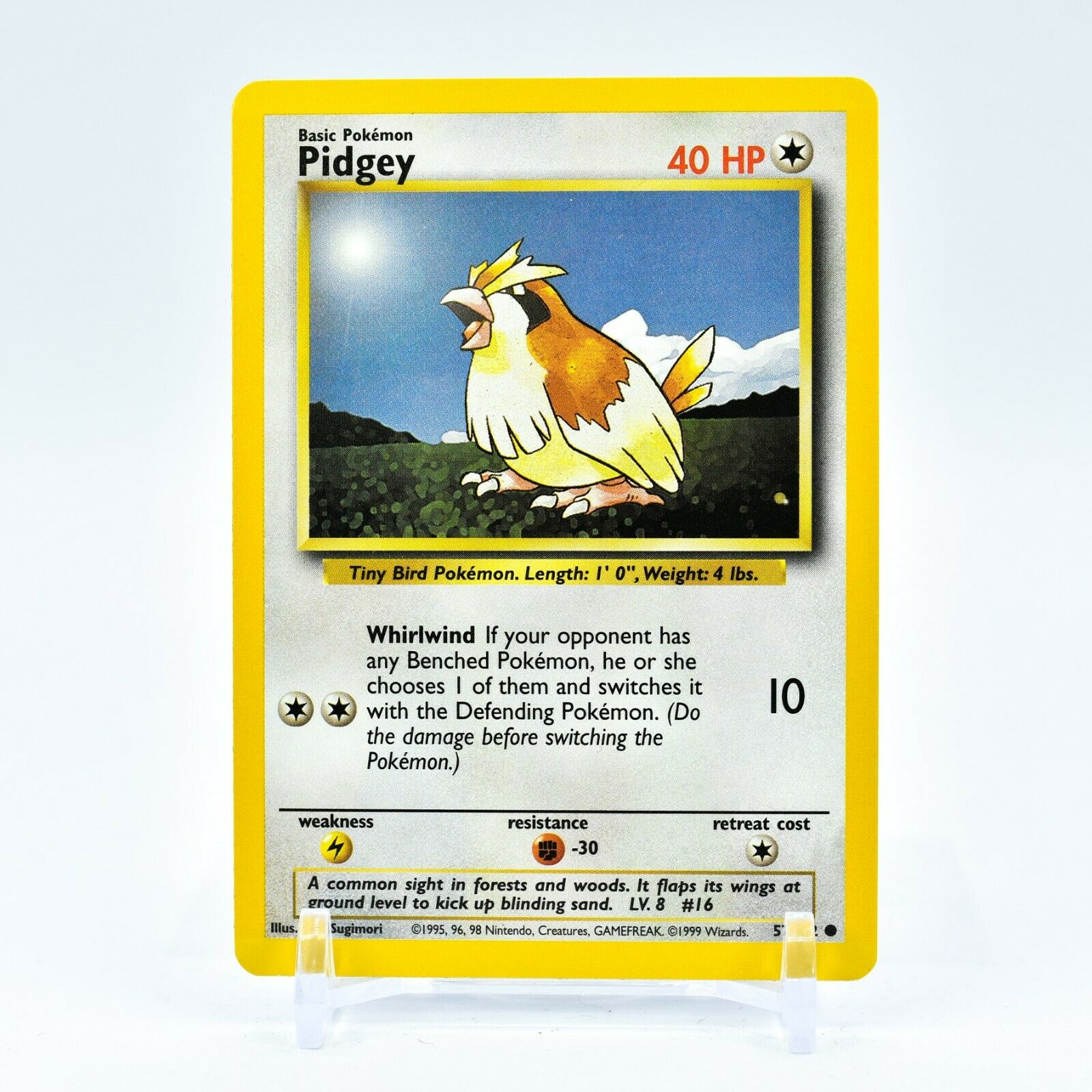 Pidgey - 57/102 Base Set Unlimited Common Pokemon - NM
