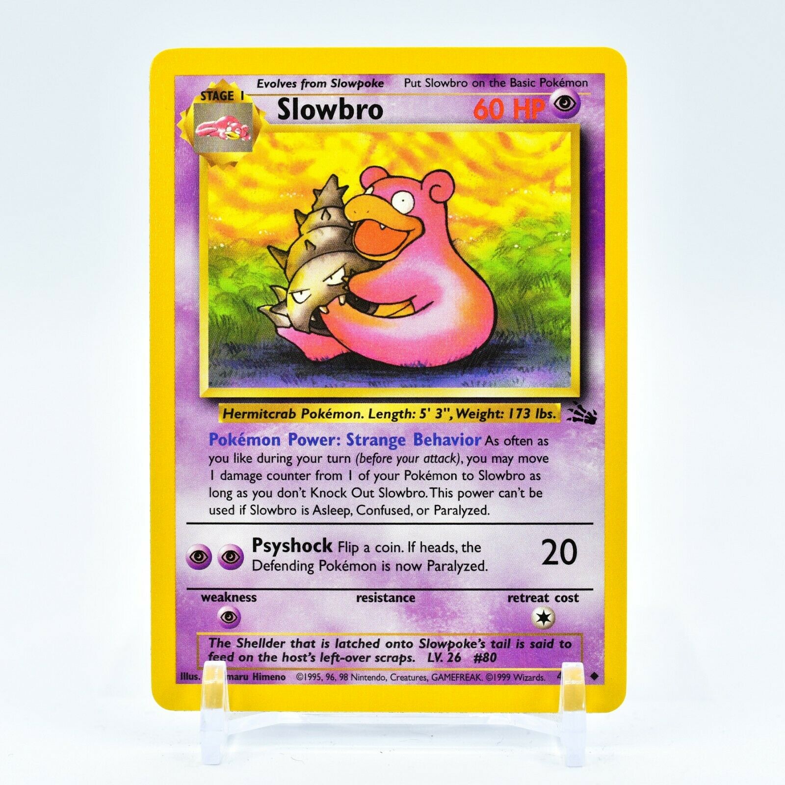 Slowbro - 43/62 Fossil Unlimited Uncommon Pokemon - NM