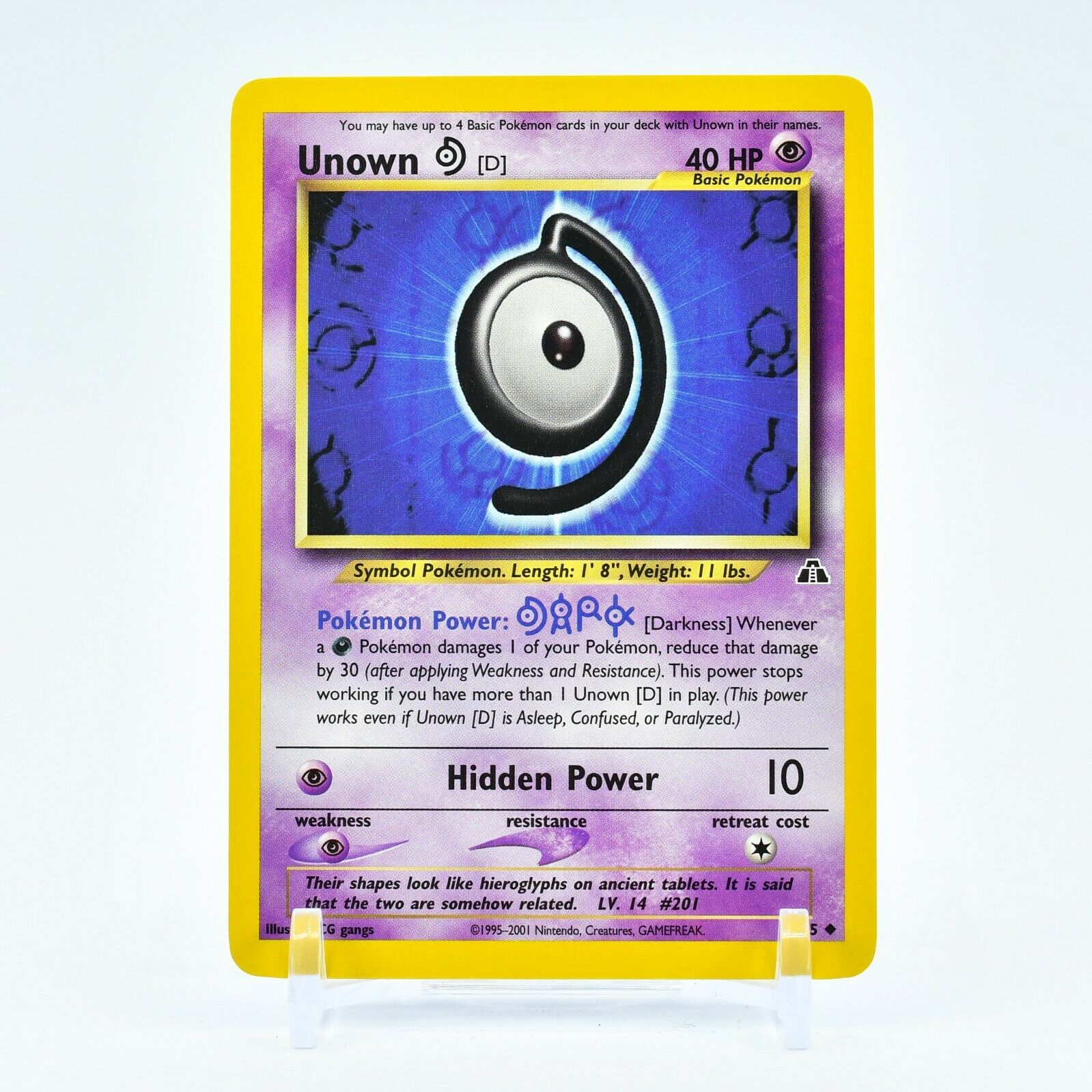 Unown D - 47/75 Neo Discovery Unlimited Uncommon Pokemon - NM