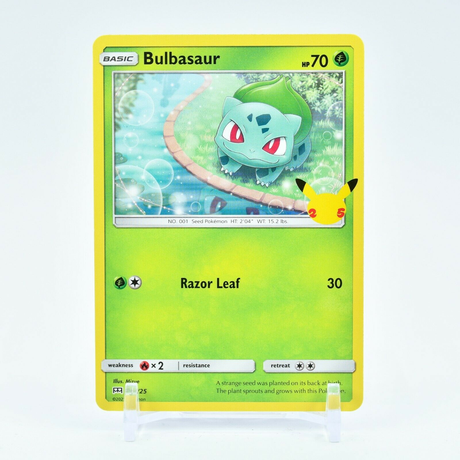 Bulbasaur - 1/25 Mcdonald's Promo 25th Anniversary Starter Pokemon - NM/MINT