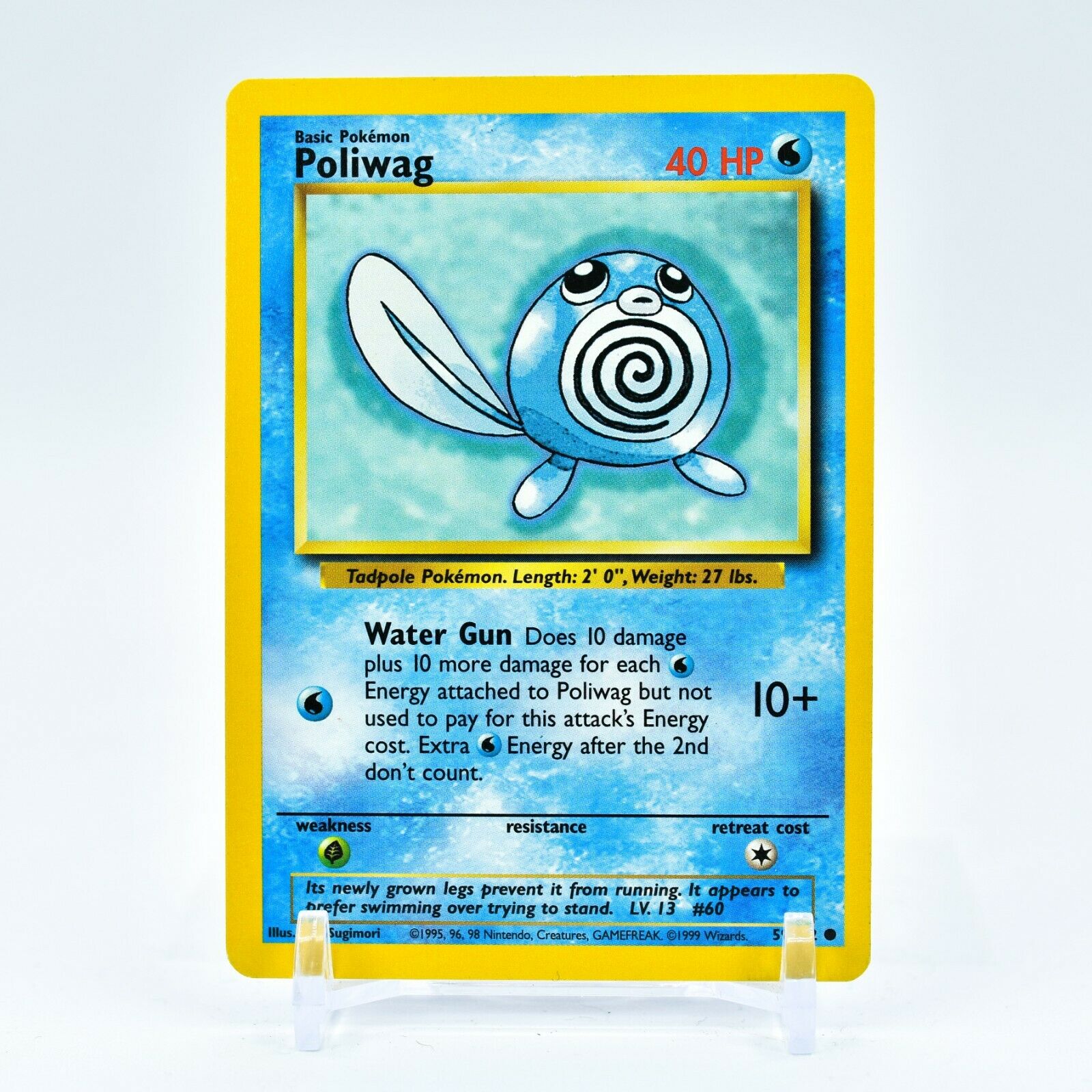 Poliwag - 59/102 Base Set Unlimited Common Pokemon - NM