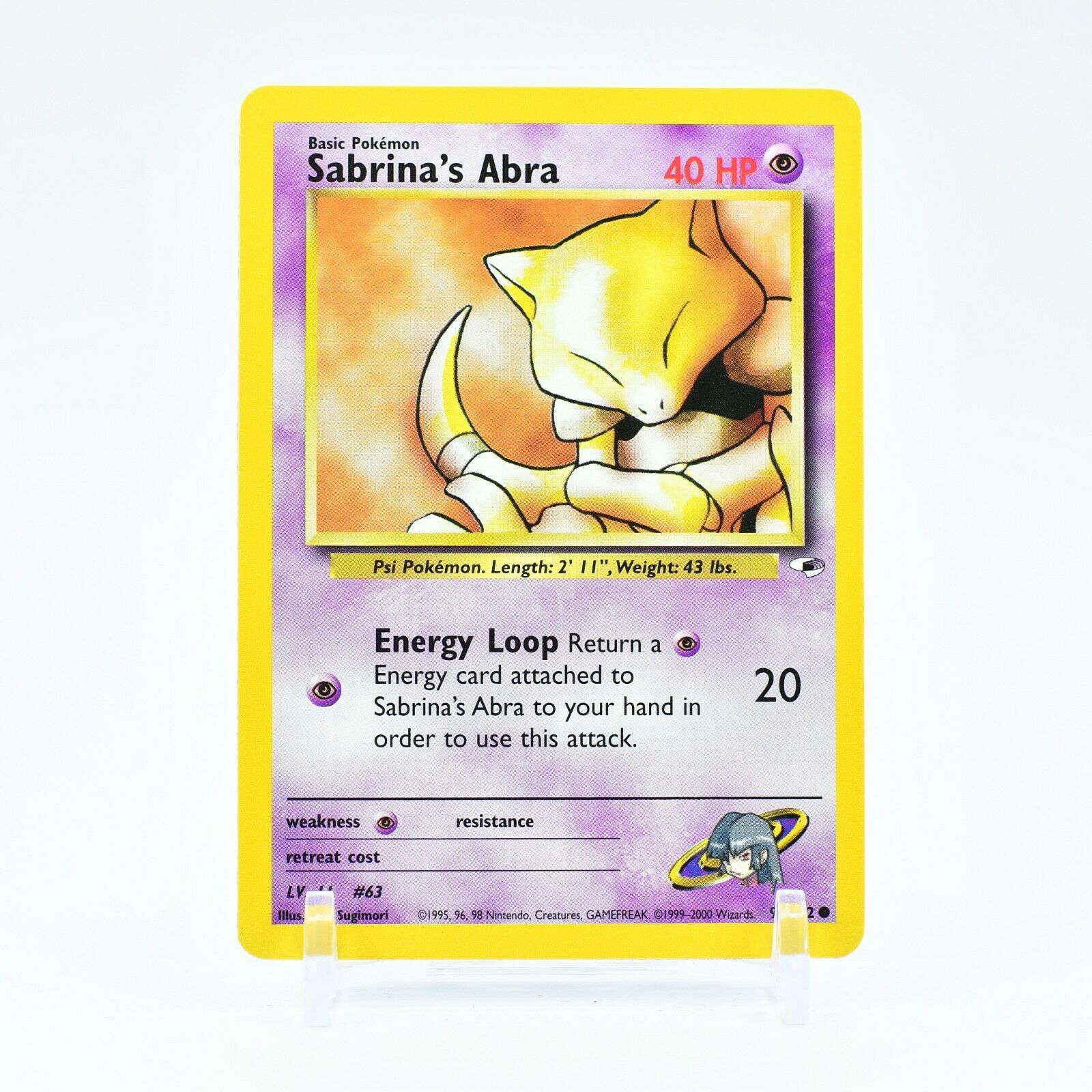 Sabrina's Abra - 91/132 Gym Heroes Unlimited Common Pokemon - NM