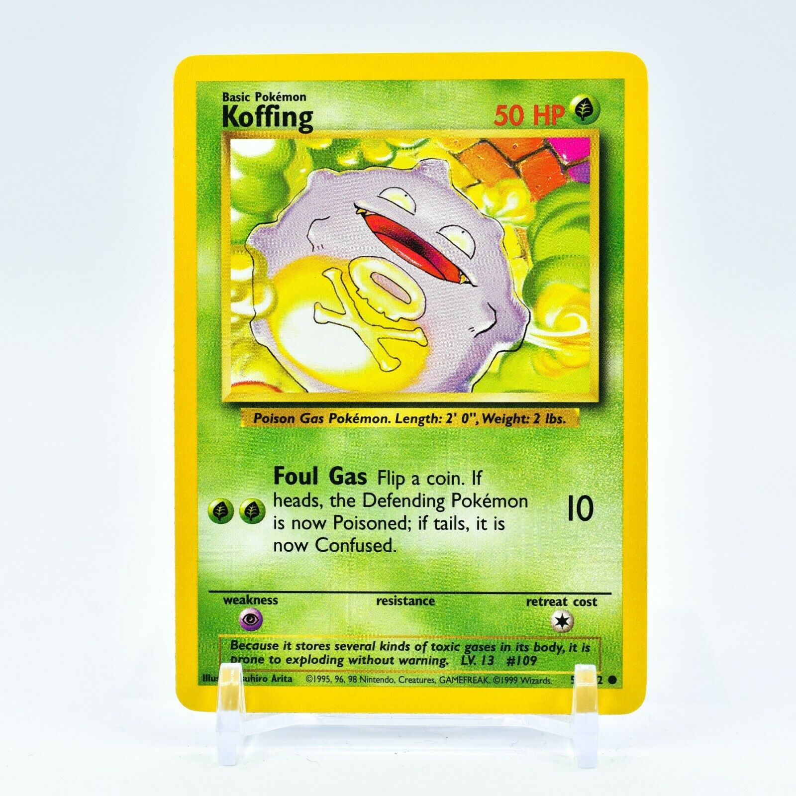 Koffing - 51/102 Base Set Unlimited Common Pokemon - NM